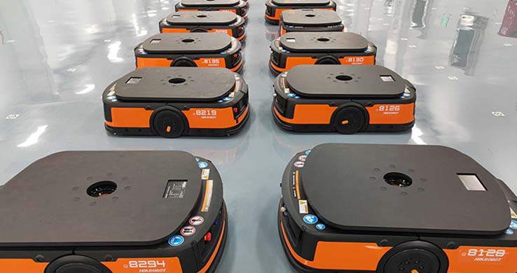 AGVロボットにおけるiHF遊星減速機の応用